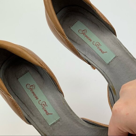 Geren Bond Womens heels size 6 brown leather Dorsay platforms - Picture 10 of 11